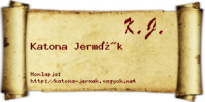 Katona Jermák névjegykártya